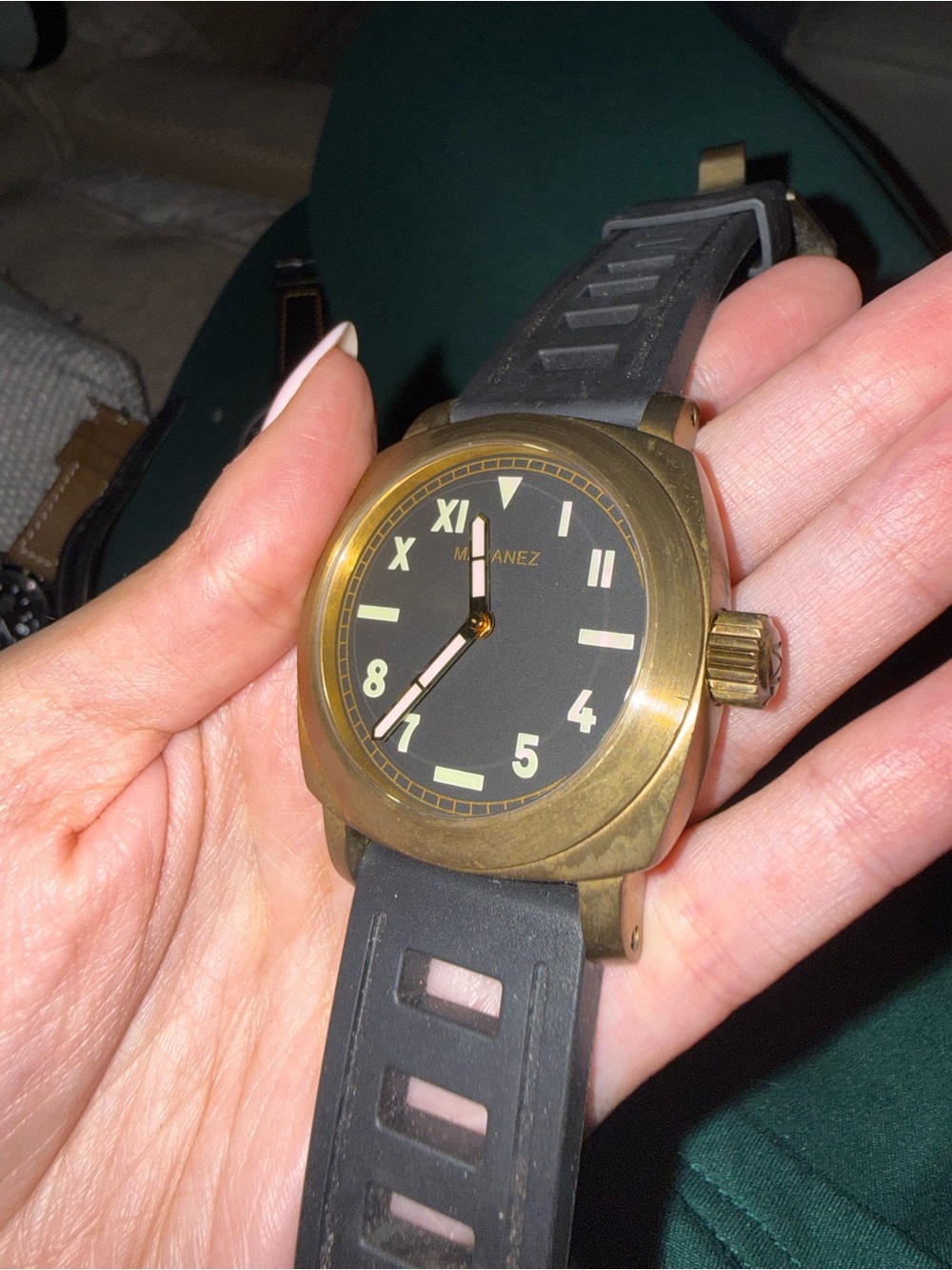 Maranez Automatic 300M Sapphire Bronze Men’s Dive Watch Black Dial - Picture 3 of 4